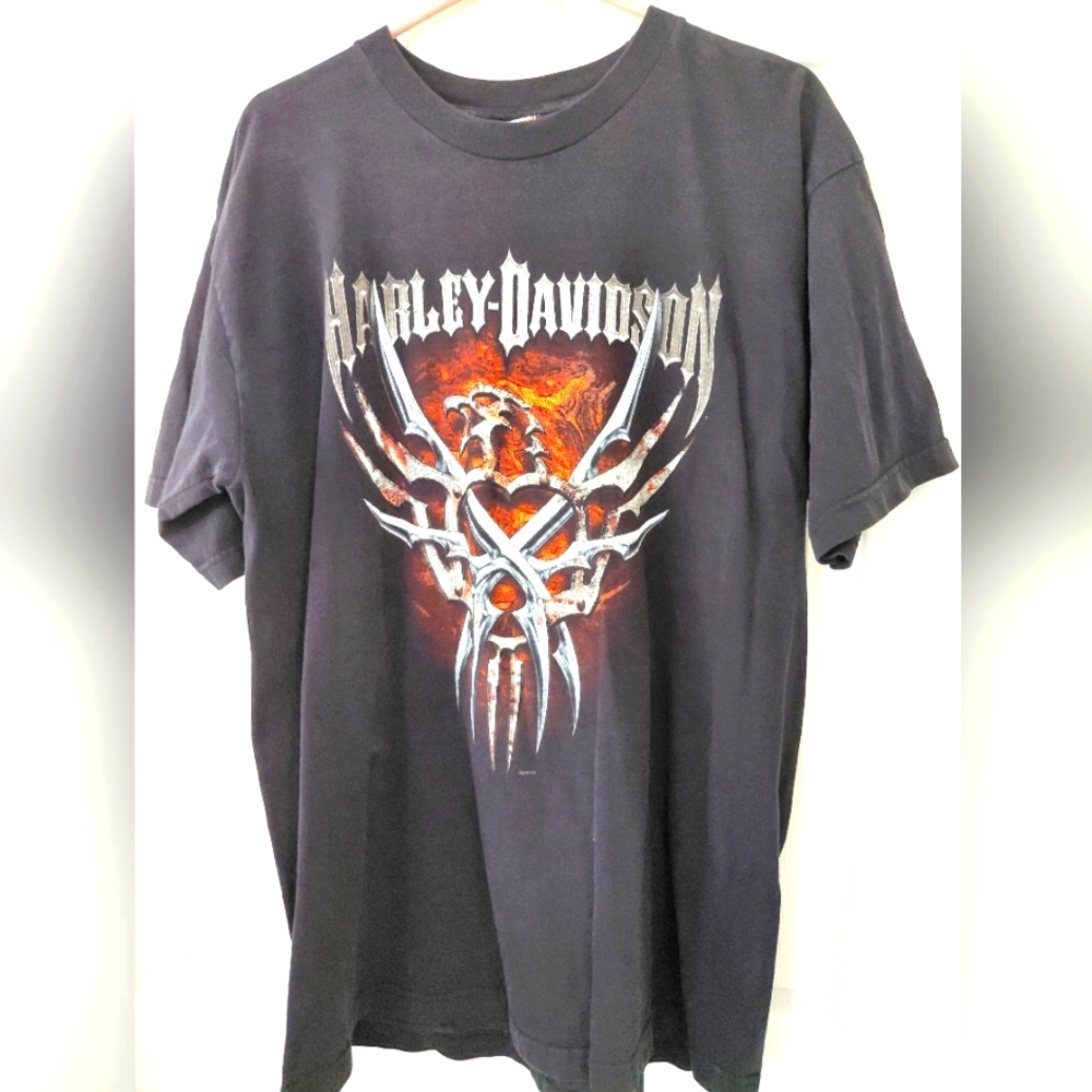 Harley-Davidson Black Short Sleeve Tee with Bold Graphic
